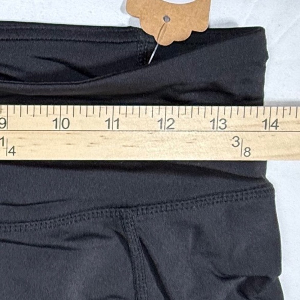 Herbalife Nutrition Women's S Black Blue Stripe Capri Leggings Zip Pockets - Picture 5 of 9